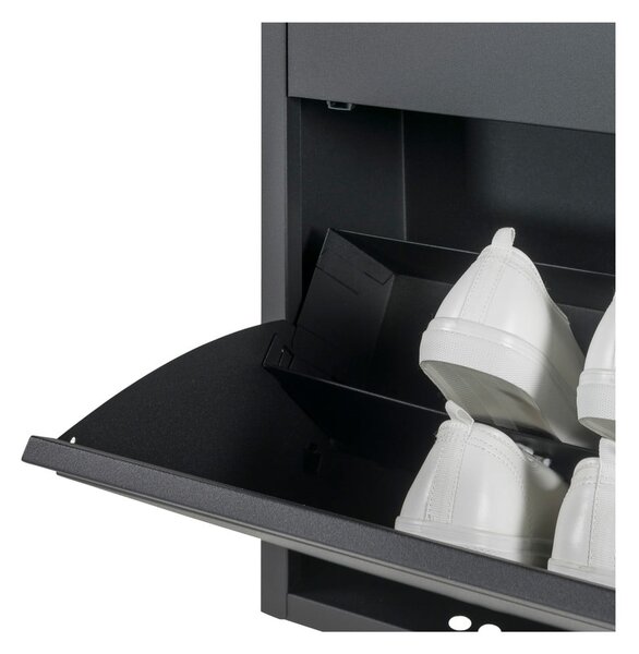 Crni metalni preklopni ormarić za cipele 75x77,5x22,5 cm Billy – Spinder Design