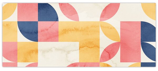 Slika - Apstrakcija s retro uzorcima (120x50 cm)