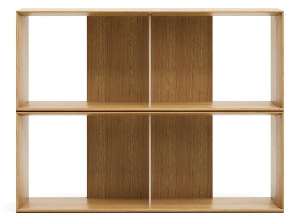 Modularni sustav polica 2 kom u dekoru hrasta u prirodnoj boji 101x76 cm Litto – Kave Home