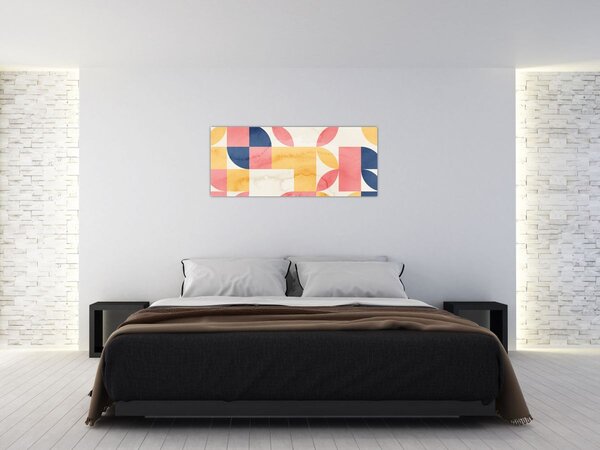 Slika - Apstrakcija s retro uzorcima (120x50 cm)