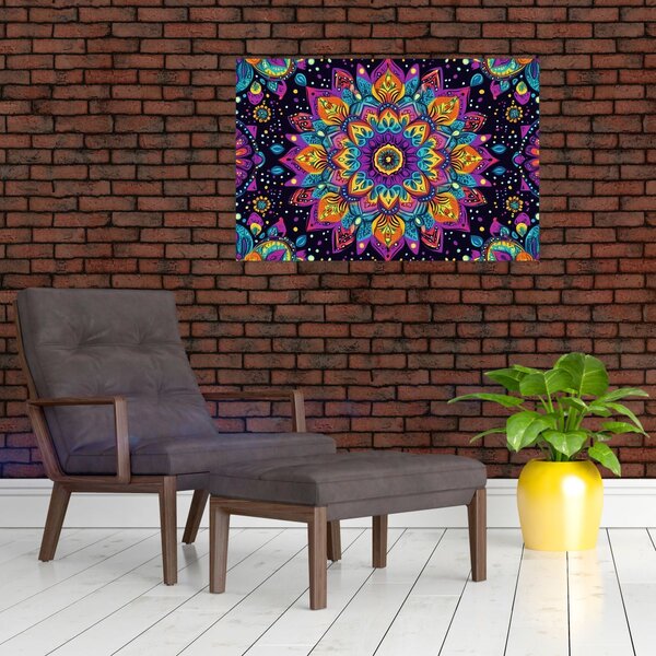 Slika - Kaleidoskopska mandala (90x60 cm)