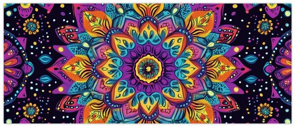 Slika - Kaleidoskopska mandala (120x50 cm)