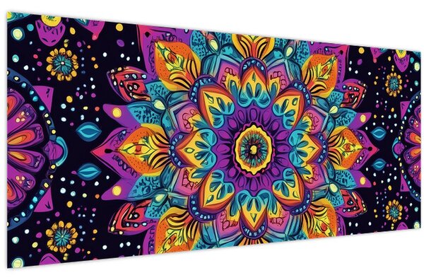Slika - Kaleidoskopska mandala (120x50 cm)