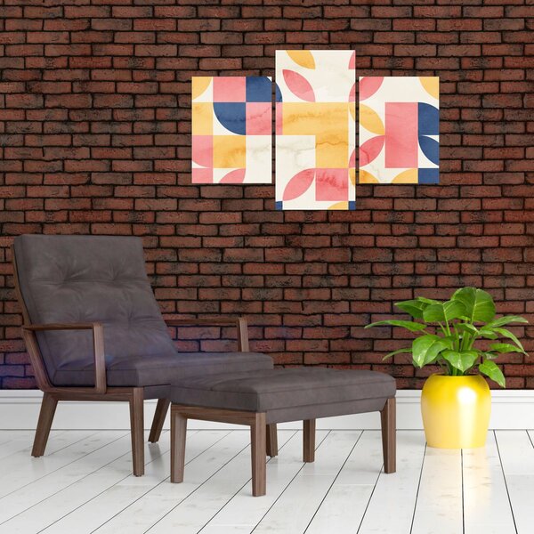 Slika - Apstrakcija s retro uzorcima (90x60 cm)