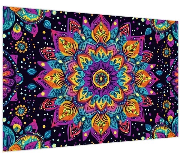 Slika - Kaleidoskopska mandala (90x60 cm)