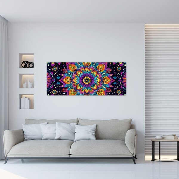 Slika - Kaleidoskopska mandala (120x50 cm)
