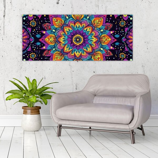 Slika - Kaleidoskopska mandala (120x50 cm)