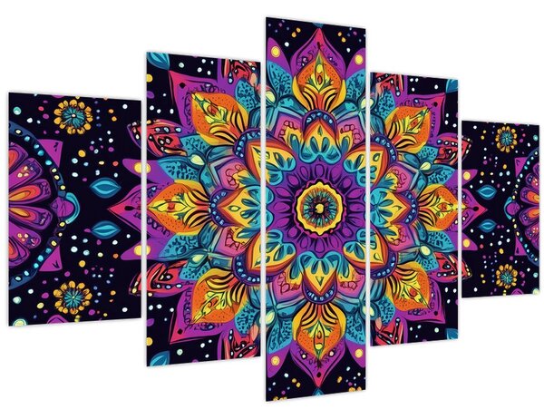 Slika - Kaleidoskopska mandala (150x105 cm)