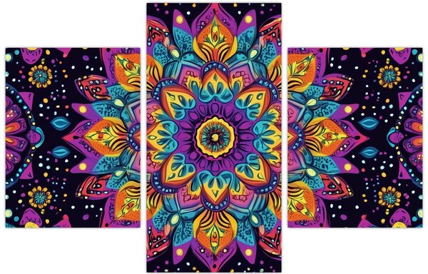 Slika - Kaleidoskopska mandala (90x60 cm)