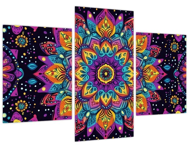 Slika - Kaleidoskopska mandala (90x60 cm)