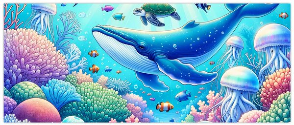 Slika – Podvodni svijet (120x50 cm)
