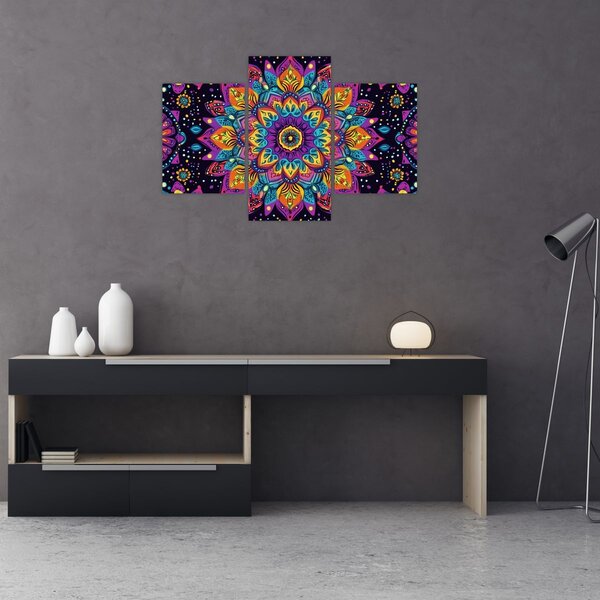 Slika - Kaleidoskopska mandala (90x60 cm)