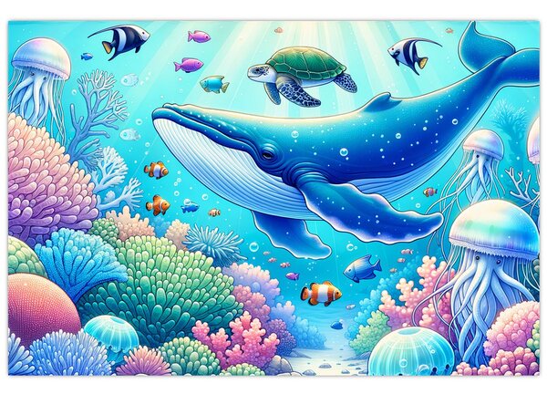 Slika – Podvodni svijet (90x60 cm)