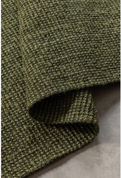 Kaki zelena staza jutena 80x200 cm Bouclé – Hanse Home
