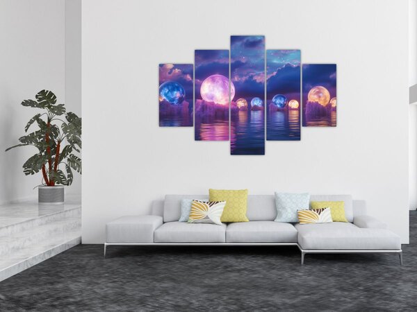 Slika - Planeti na vodi (150x105 cm)