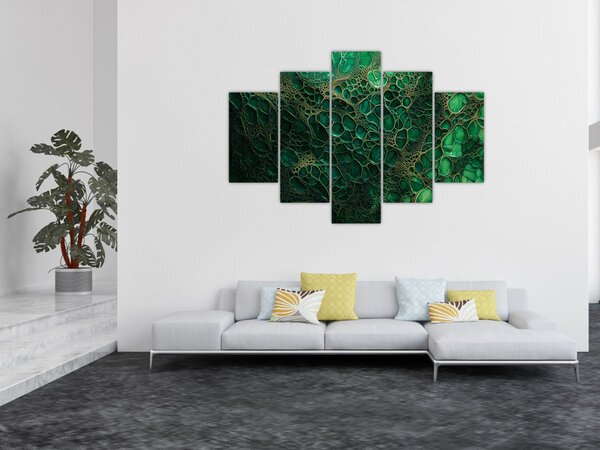 Slika - Zeleni mikroskopski prikaz (150x105 cm)