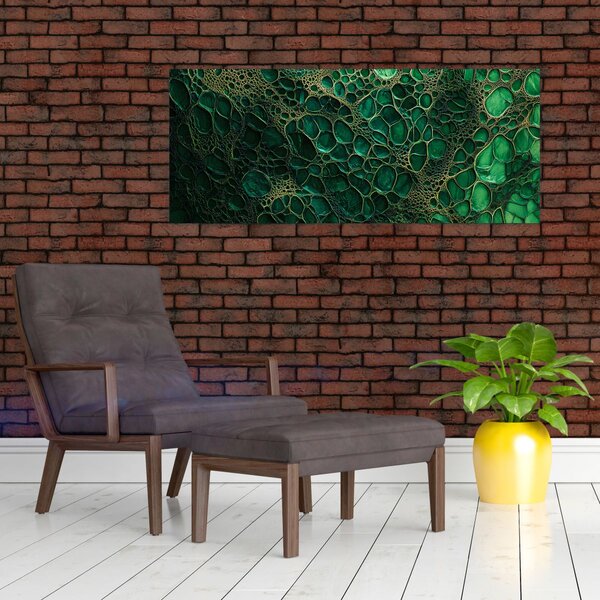 Slika - Zeleni mikroskopski prikaz (120x50 cm)