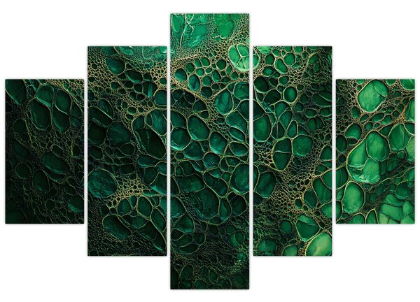Slika - Zeleni mikroskopski prikaz (150x105 cm)