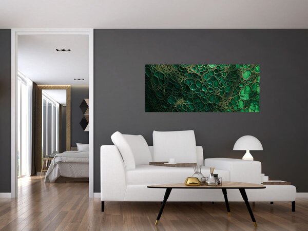 Slika - Zeleni mikroskopski prikaz (120x50 cm)