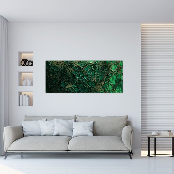 Slika - Zeleni mikroskopski prikaz (120x50 cm)