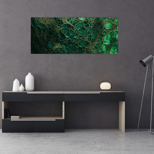 Slika - Zeleni mikroskopski prikaz (120x50 cm)