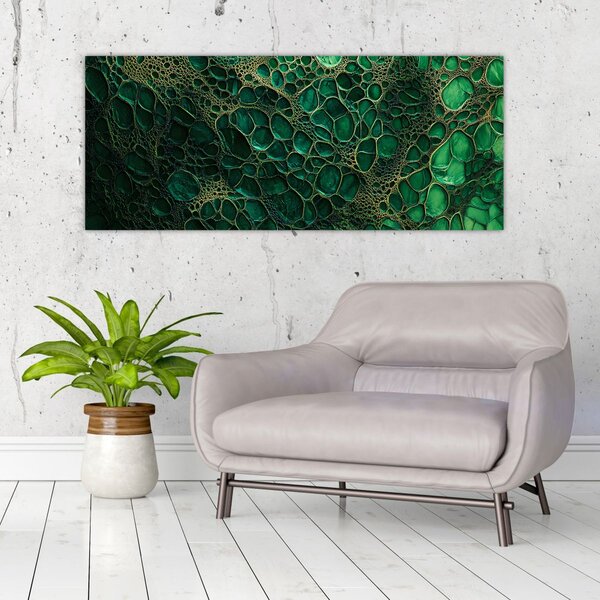 Slika - Zeleni mikroskopski prikaz (120x50 cm)