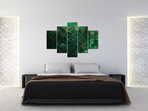 Slika - Zeleni mikroskopski prikaz (150x105 cm)