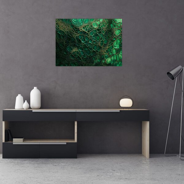Slika - Zeleni mikroskopski prikaz (70x50 cm)
