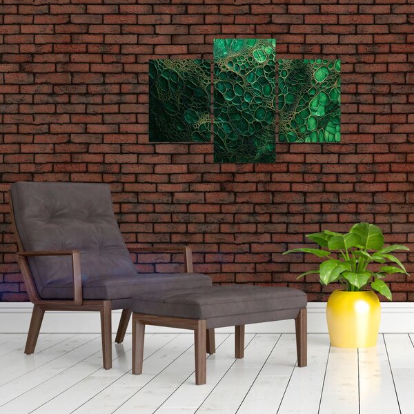Slika - Zeleni mikroskopski prikaz (90x60 cm)