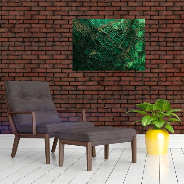 Slika - Zeleni mikroskopski prikaz (70x50 cm)