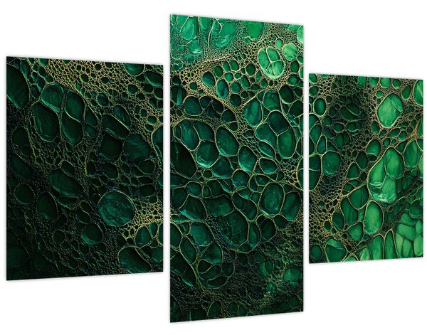 Slika - Zeleni mikroskopski prikaz (90x60 cm)