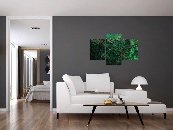 Slika - Zeleni mikroskopski prikaz (90x60 cm)
