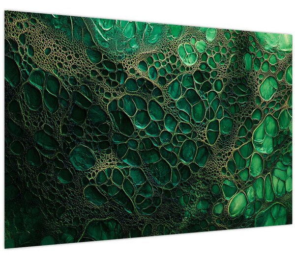 Slika - Zeleni mikroskopski prikaz (90x60 cm)