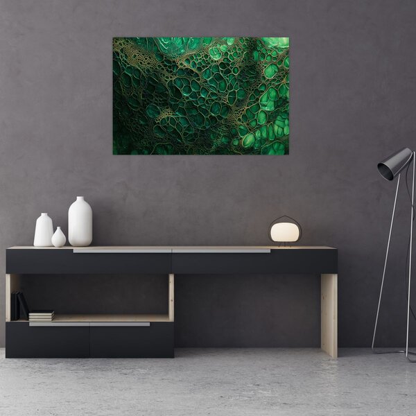 Slika - Zeleni mikroskopski prikaz (90x60 cm)