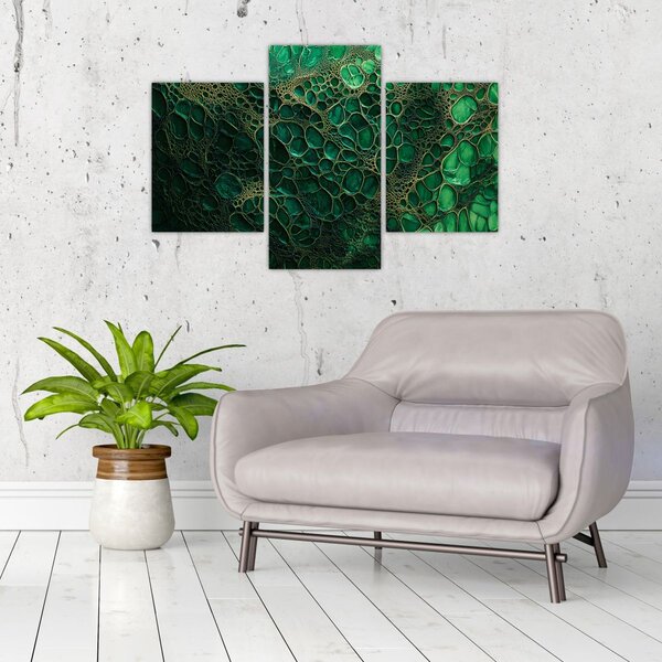 Slika - Zeleni mikroskopski prikaz (90x60 cm)