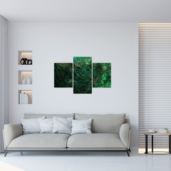 Slika - Zeleni mikroskopski prikaz (90x60 cm)