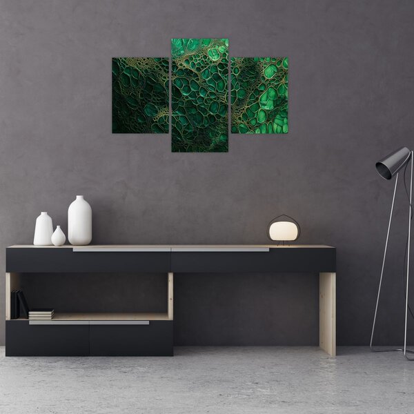 Slika - Zeleni mikroskopski prikaz (90x60 cm)