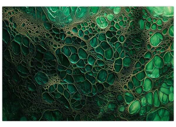 Slika - Zeleni mikroskopski prikaz (90x60 cm)