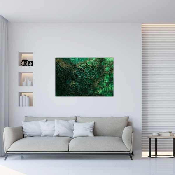Slika - Zeleni mikroskopski prikaz (90x60 cm)