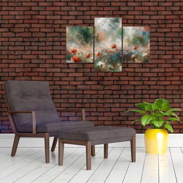 Slika – Apstrakcija polja s makovima (90x60 cm)