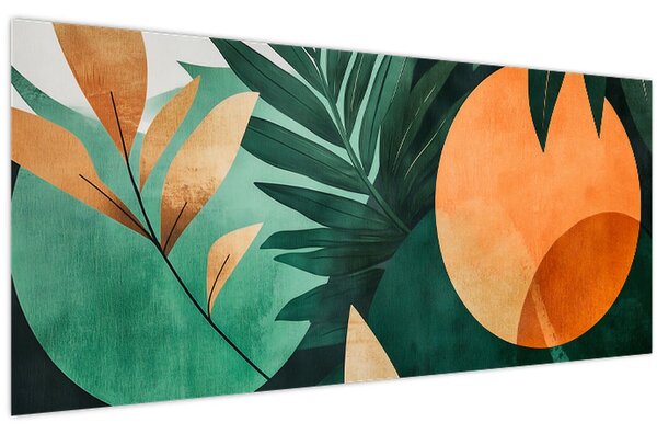 Slika - Geometrijski prirodni motivi (120x50 cm)