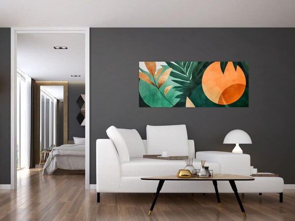 Slika - Geometrijski prirodni motivi (120x50 cm)