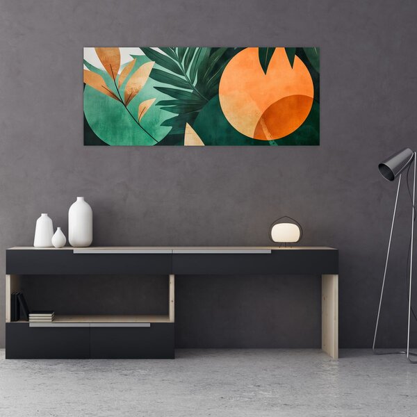 Slika - Geometrijski prirodni motivi (120x50 cm)