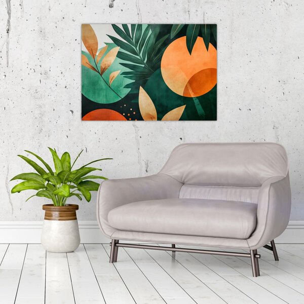 Slika - Geometrijski prirodni motivi (70x50 cm)