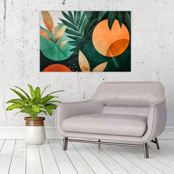 Slika - Geometrijski prirodni motivi (90x60 cm)