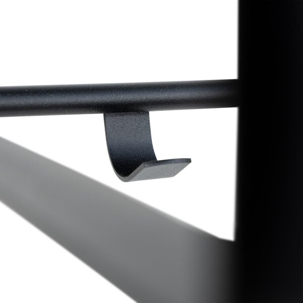 Crna metalna zidna vješalica s policom 100 cm Rex – Spinder Design