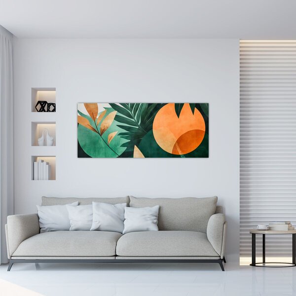 Slika - Geometrijski prirodni motivi (120x50 cm)