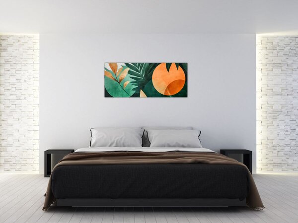 Slika - Geometrijski prirodni motivi (120x50 cm)