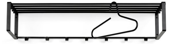 Crna metalna zidna vješalica s policom 100 cm Rex – Spinder Design