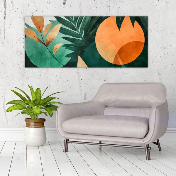 Slika - Geometrijski prirodni motivi (120x50 cm)